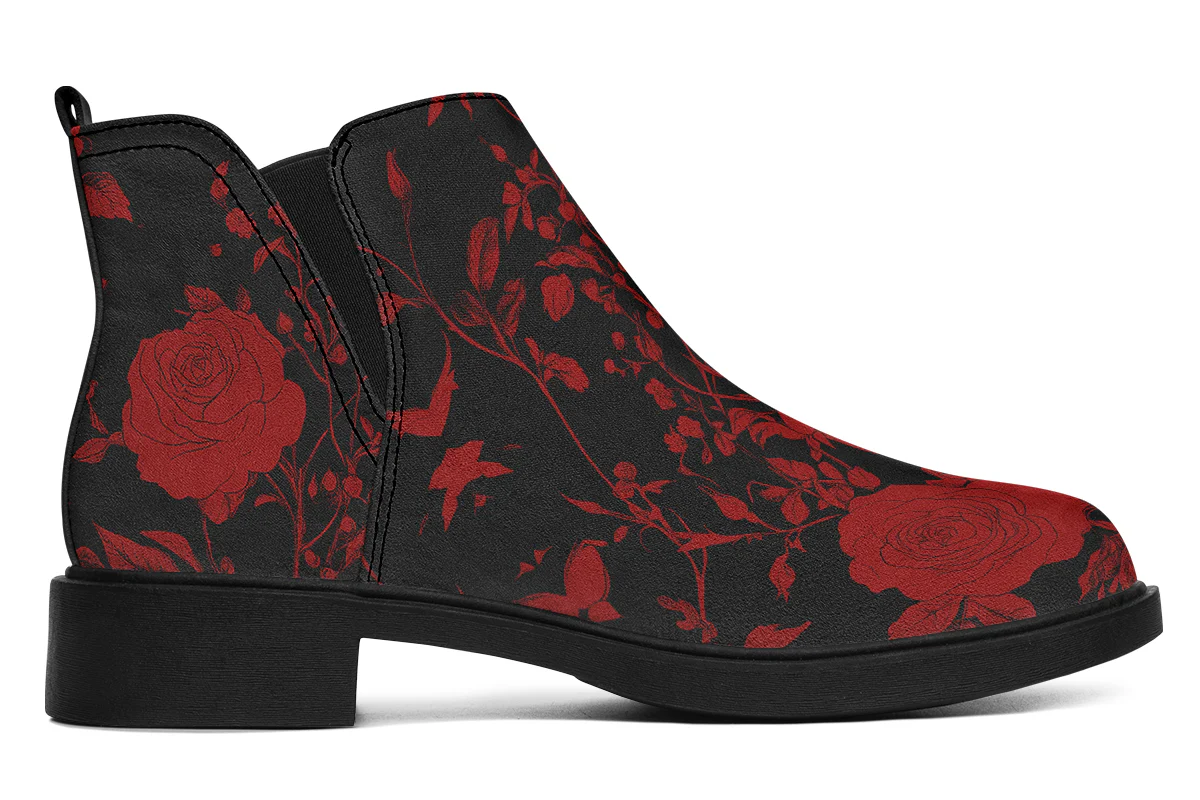 Blood Rose Romance Chelsea Boots - Image 3