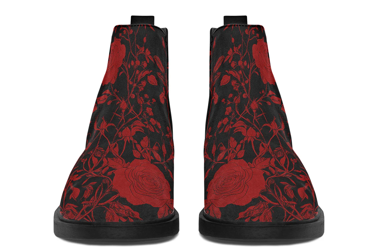 Blood Rose Romance Chelsea Boots - Image 4