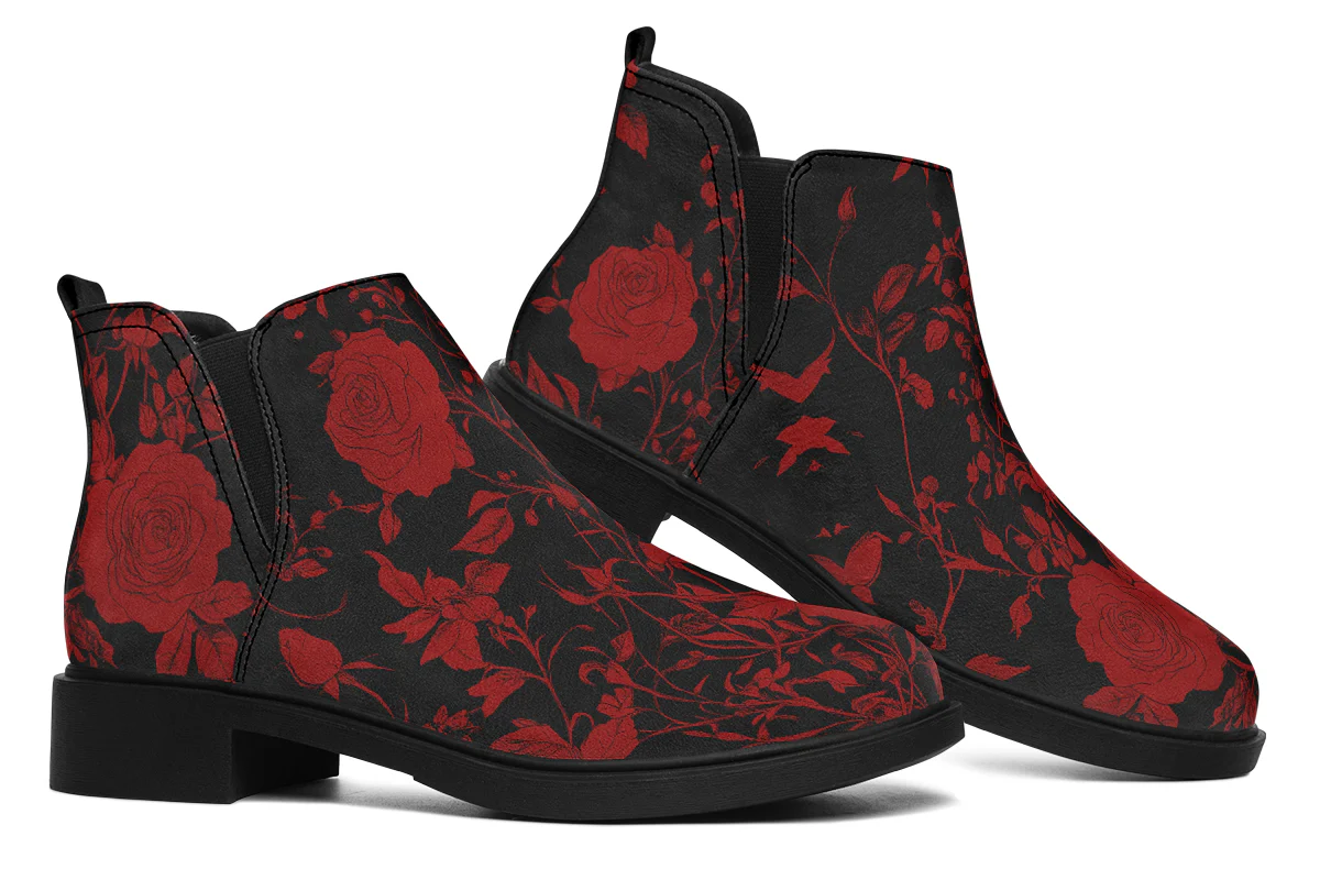 Blood Rose Romance Chelsea Boots - Image 7