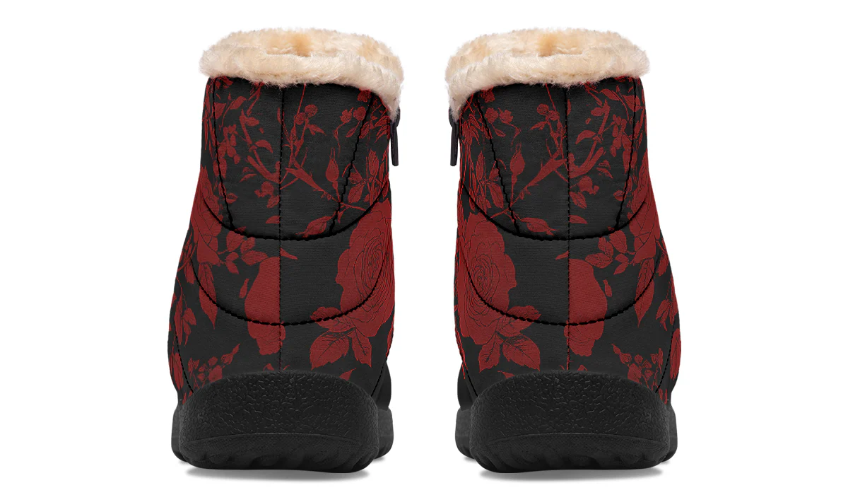 Blood Rose Romance Comfy Winter Boots - Image 5