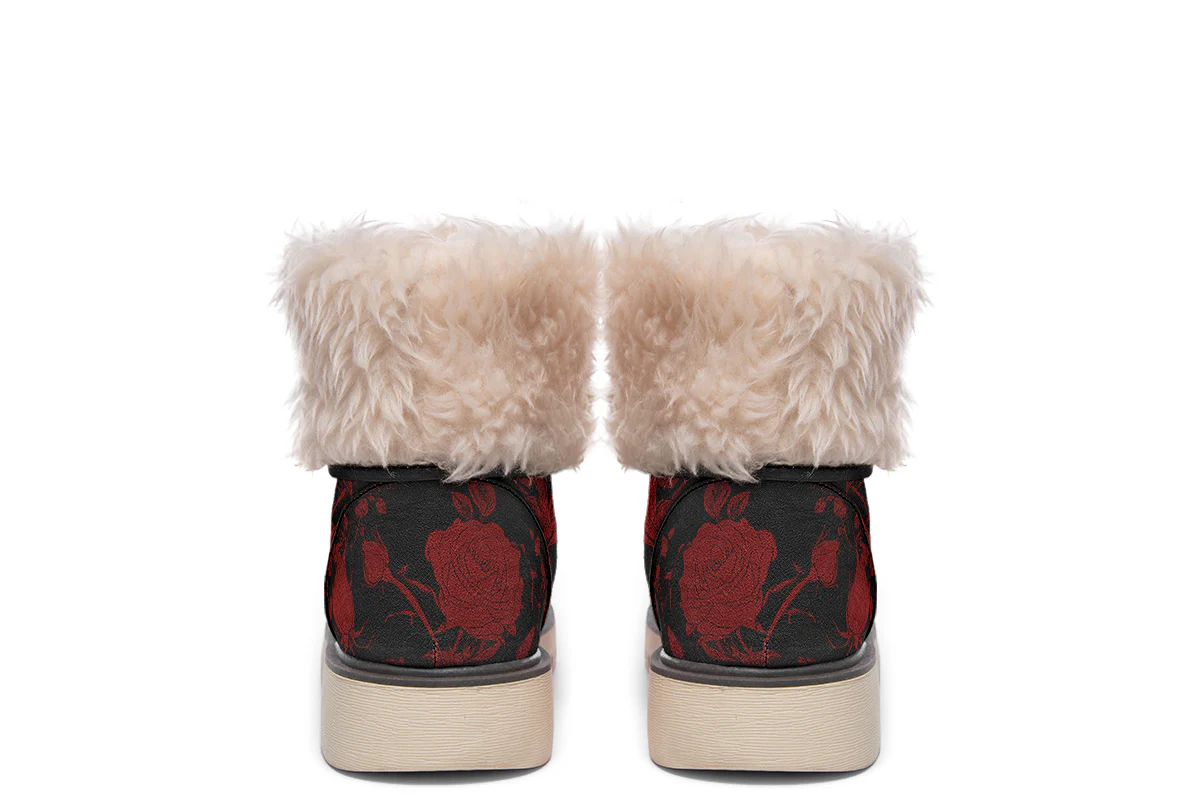 Blood Rose Romance Fold Over Winter Boots - Image 13