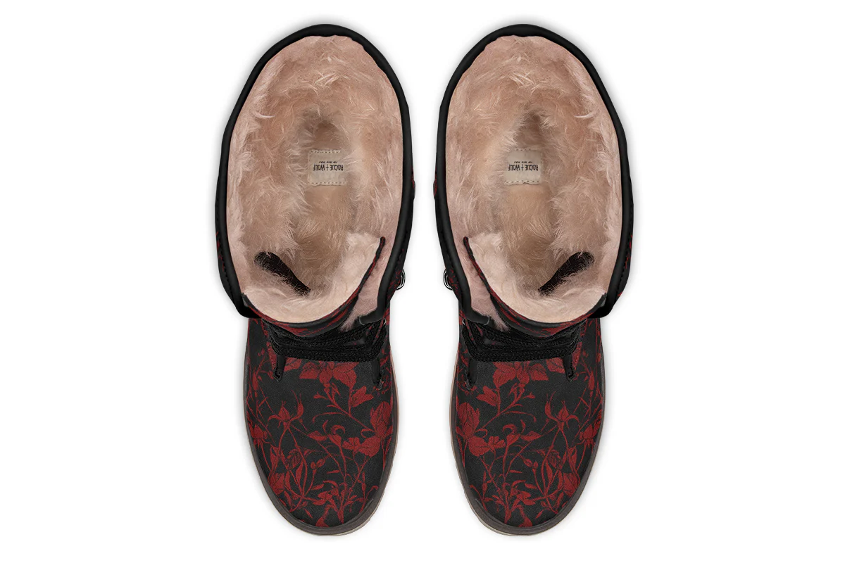 Blood Rose Romance Fold Over Winter Boots - Image 7