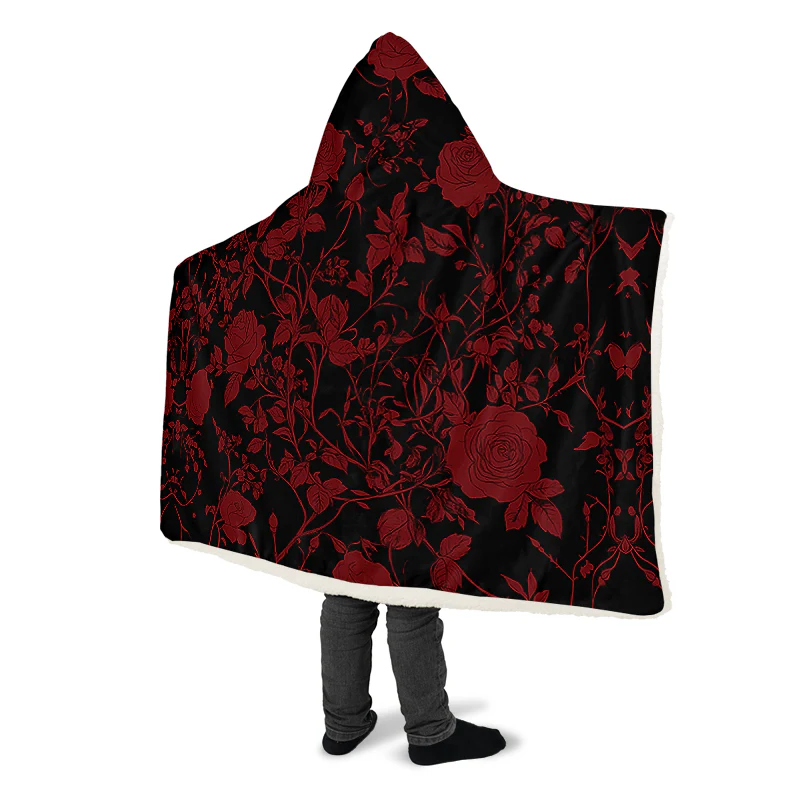 Blood Rose Romance Hooded Blanket - Image 12
