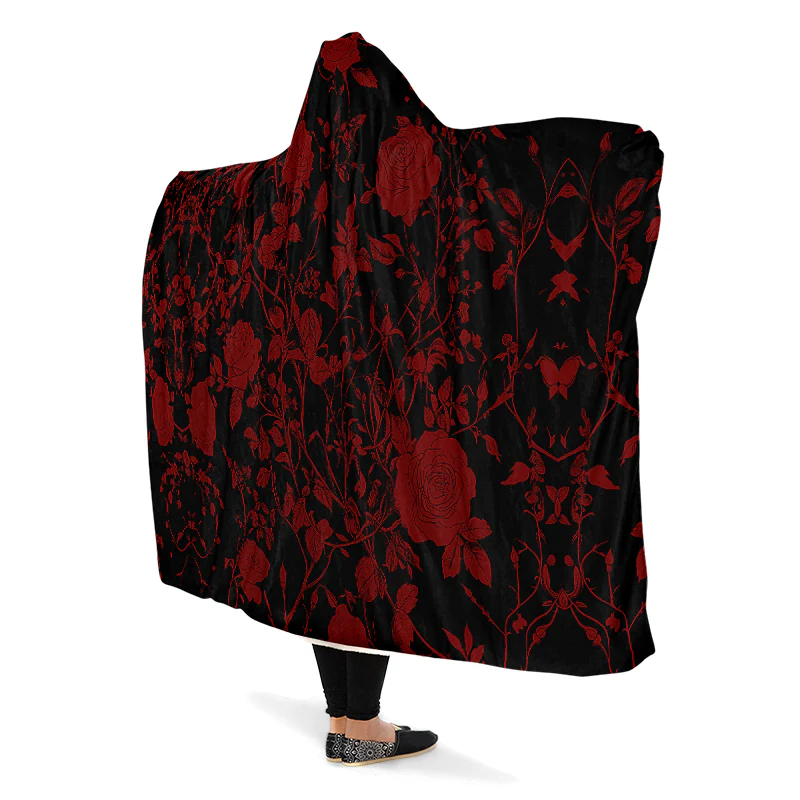 Blood Rose Romance Hooded Blanket - Image 4