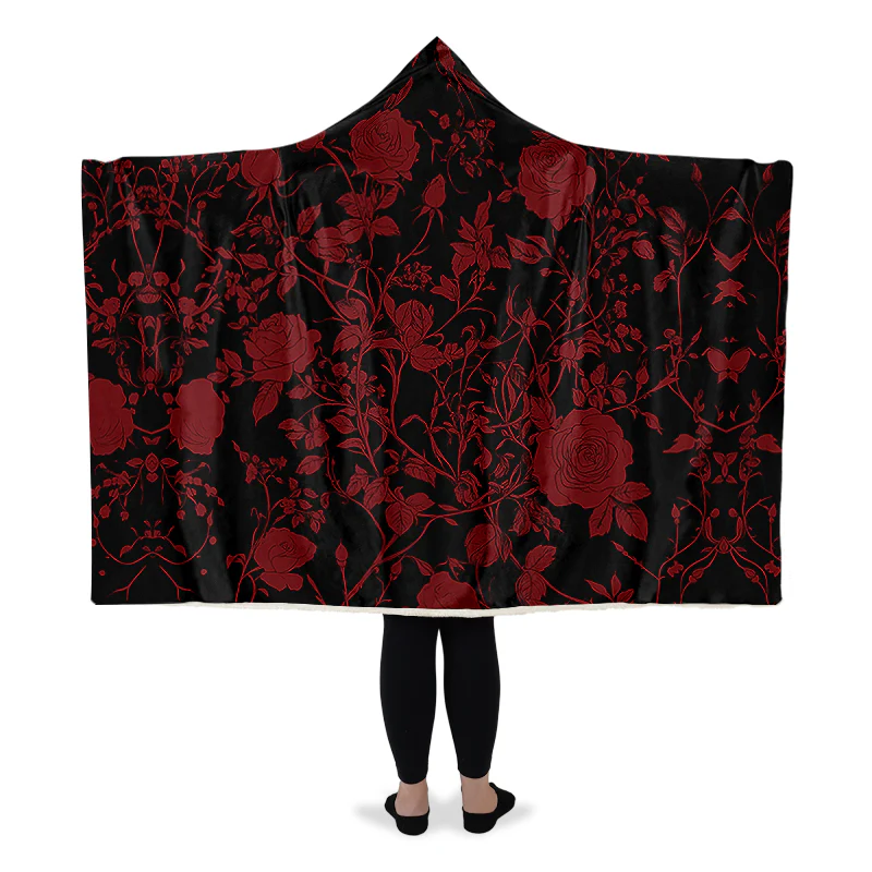Blood Rose Romance Hooded Blanket - Image 7