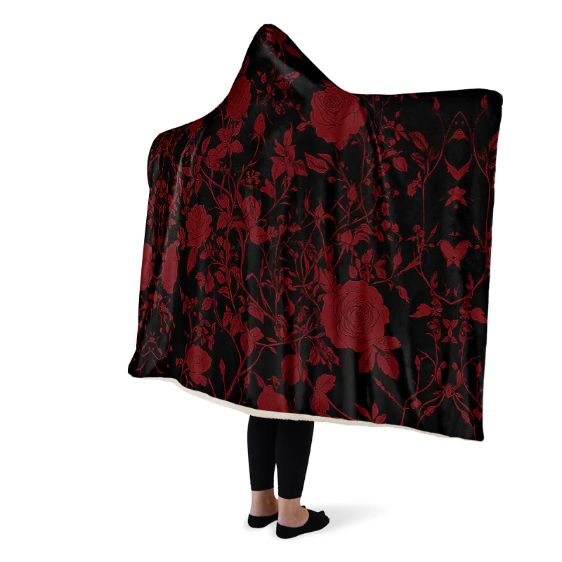 Blood Rose Romance Hooded Blanket - Image 8