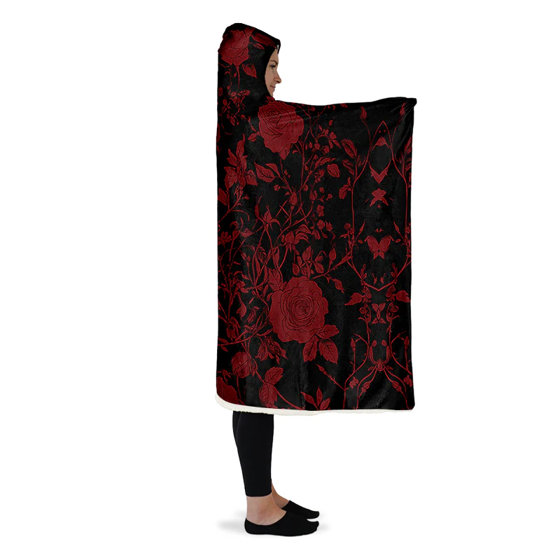 Blood Rose Romance Hooded Blanket - Image 9