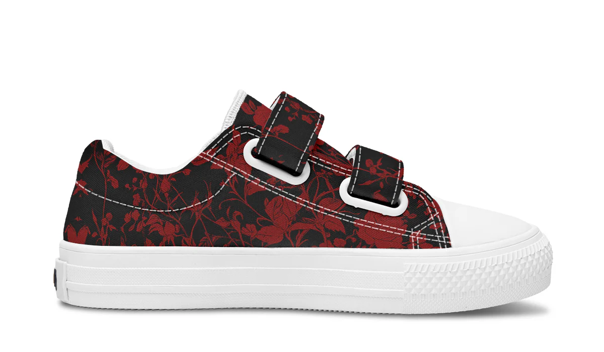 Blood Rose Romance Kids Low Tops - Image 11