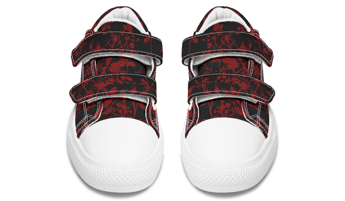 Blood Rose Romance Kids Low Tops - Image 12