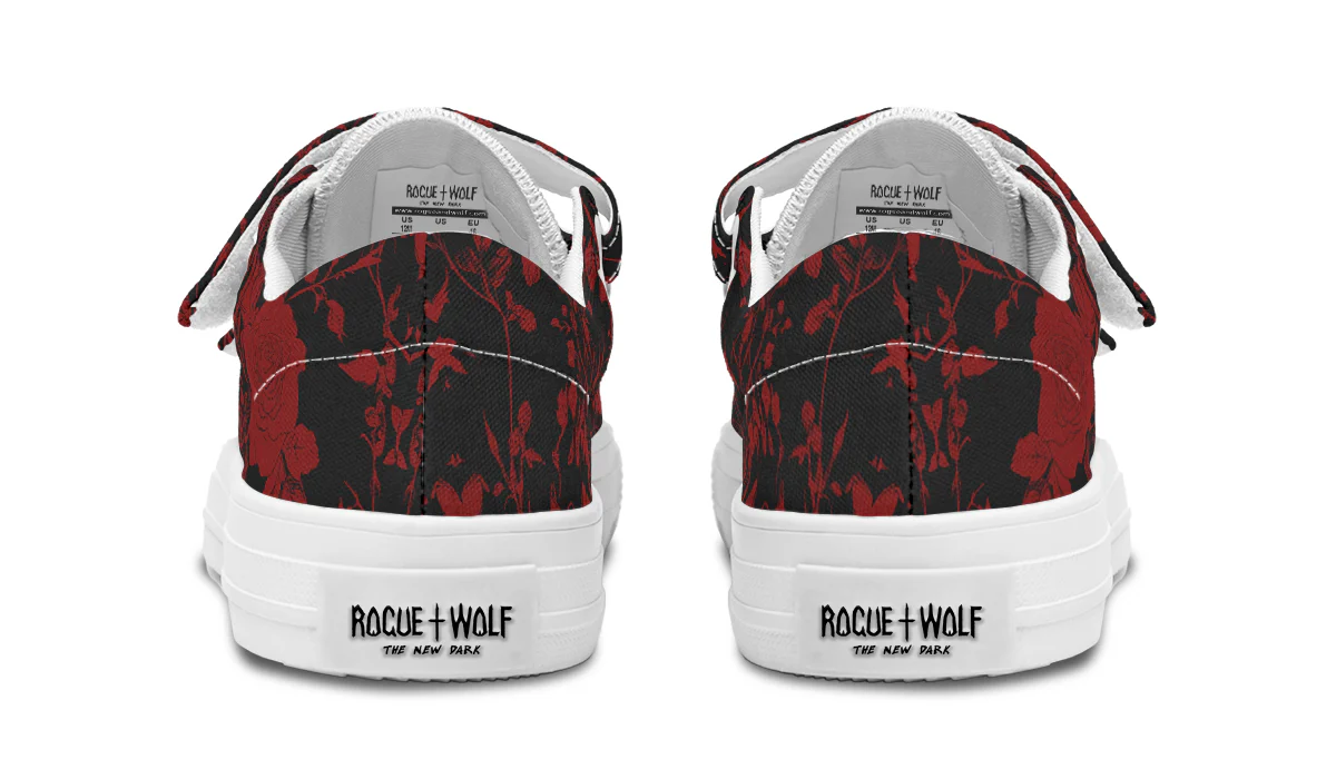Blood Rose Romance Kids Low Tops - Image 13