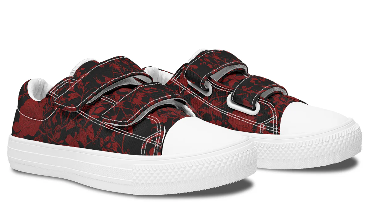 Blood Rose Romance Kids Low Tops - Image 16