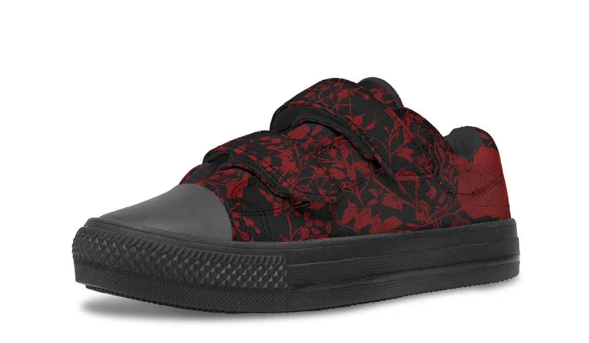 Blood Rose Romance Kids Low Tops - Image 2