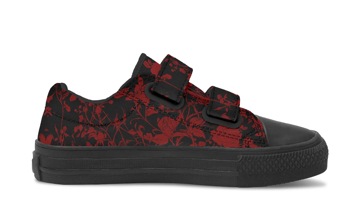 Blood Rose Romance Kids Low Tops - Image 3