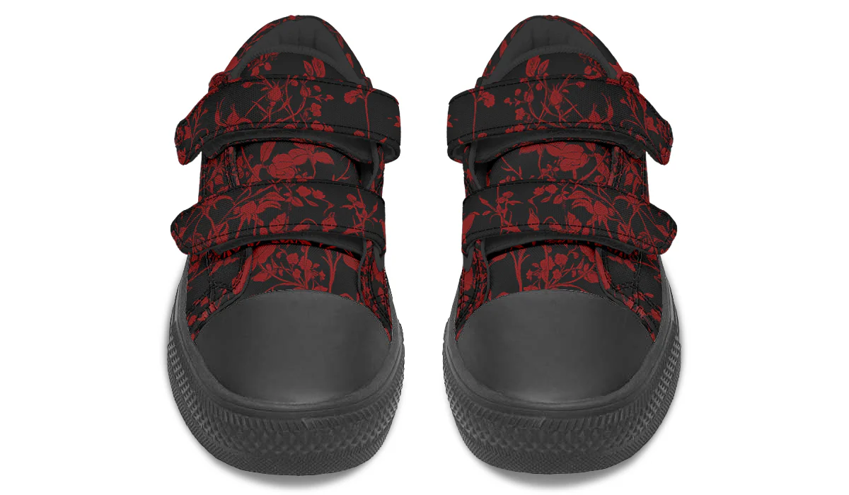 Blood Rose Romance Kids Low Tops - Image 4