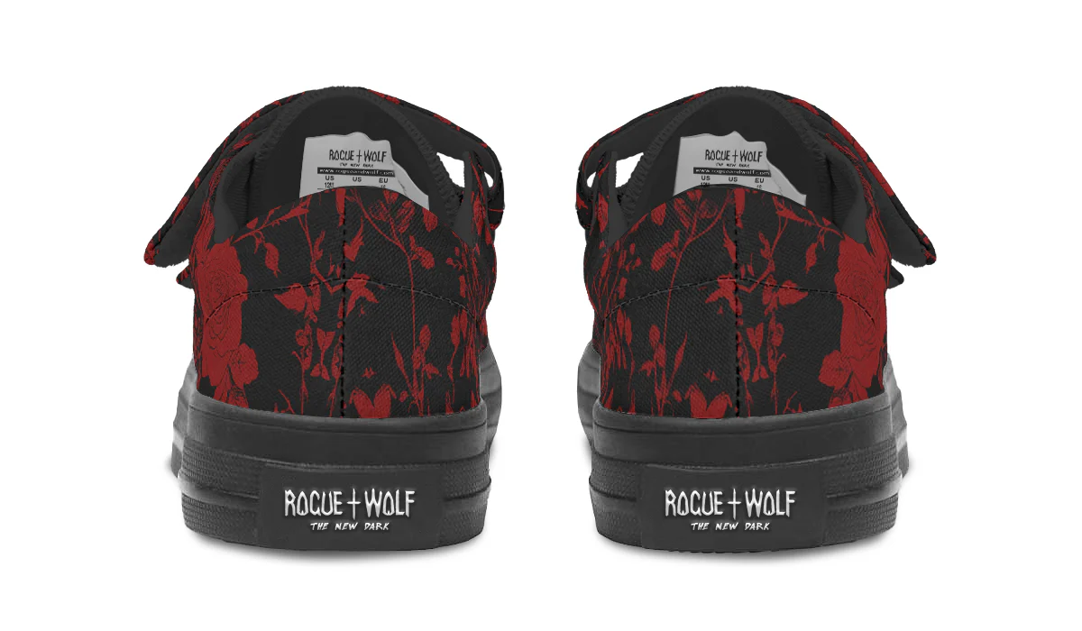 Blood Rose Romance Kids Low Tops - Image 5