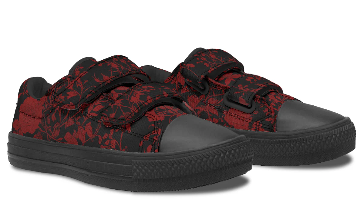 Blood Rose Romance Kids Low Tops - Image 7