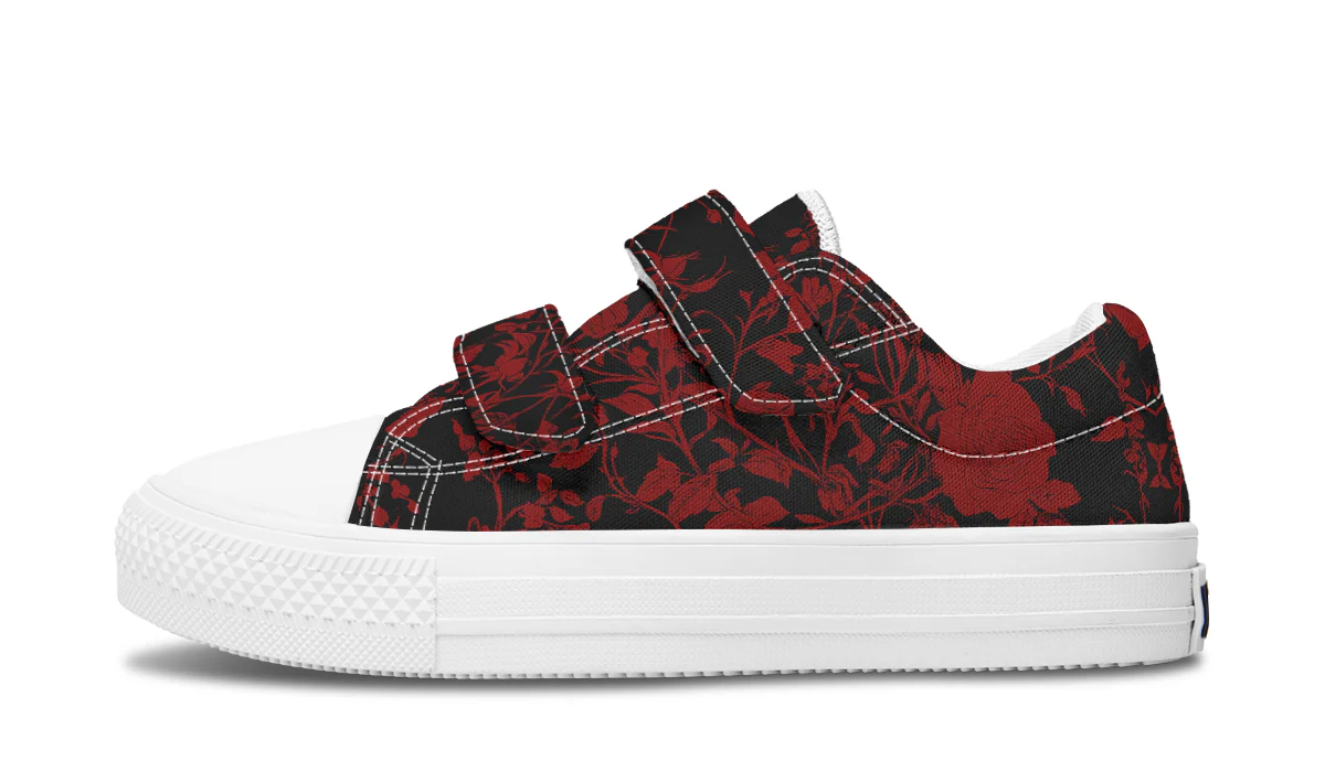 Blood Rose Romance Kids Low Tops - Image 9