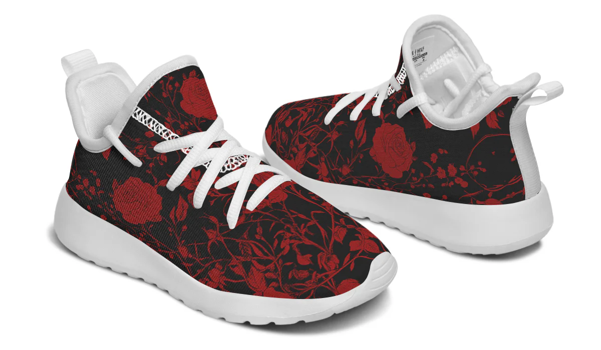 Blood Rose Romance Kids Sneakers - Image 14