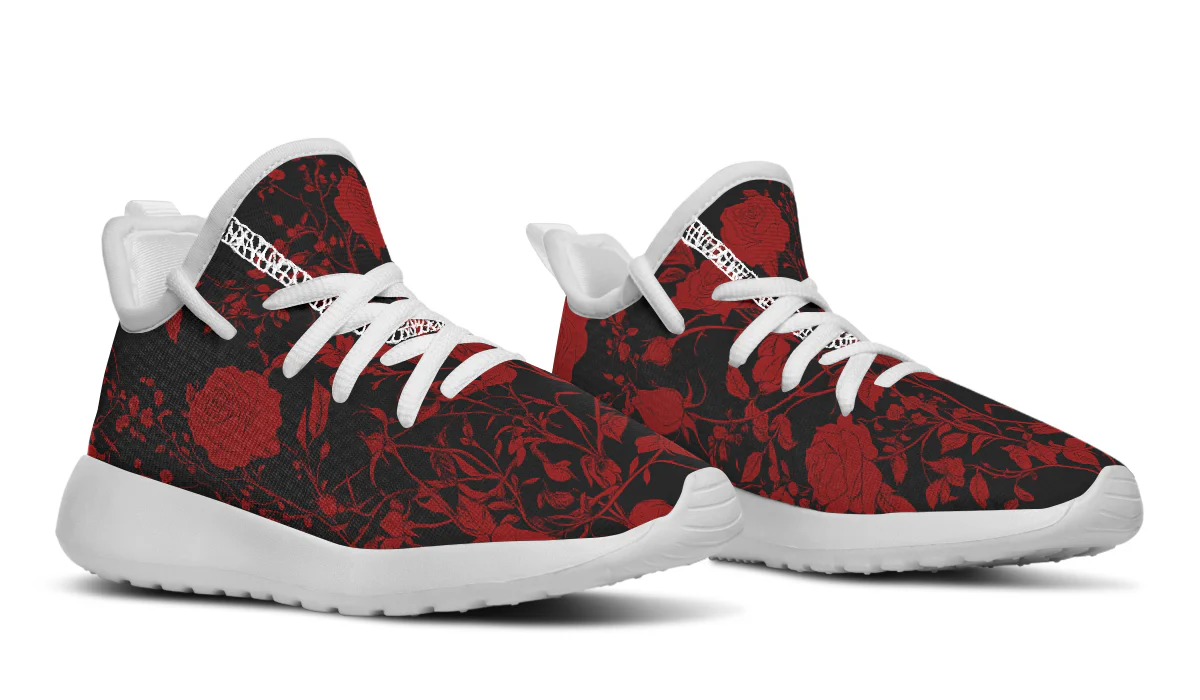 Blood Rose Romance Kids Sneakers - Image 16