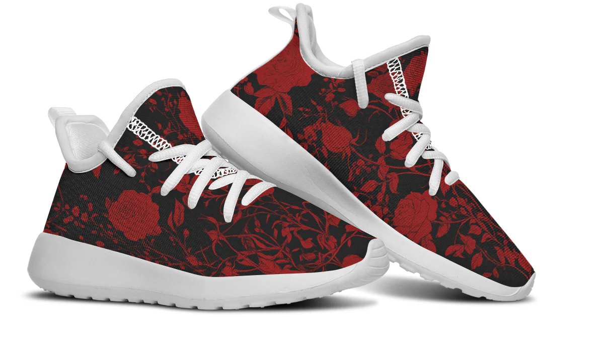 Blood Rose Romance Kids Sneakers - Image 19