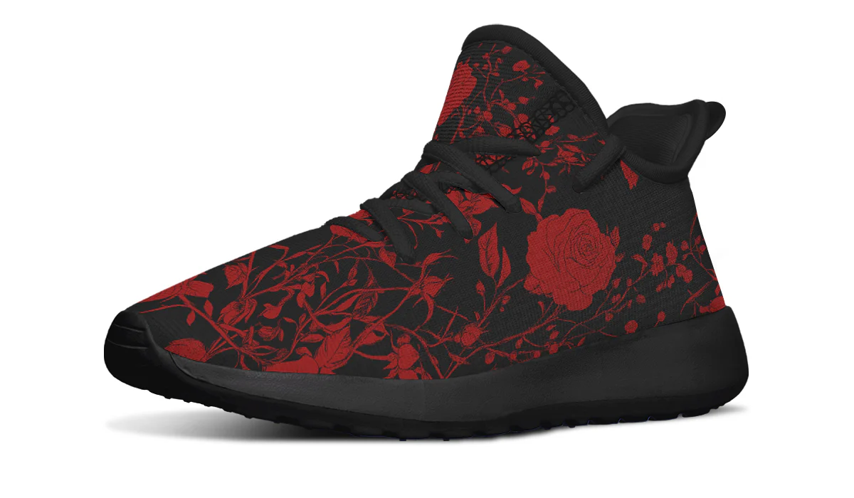 Blood Rose Romance Kids Sneakers - Image 2