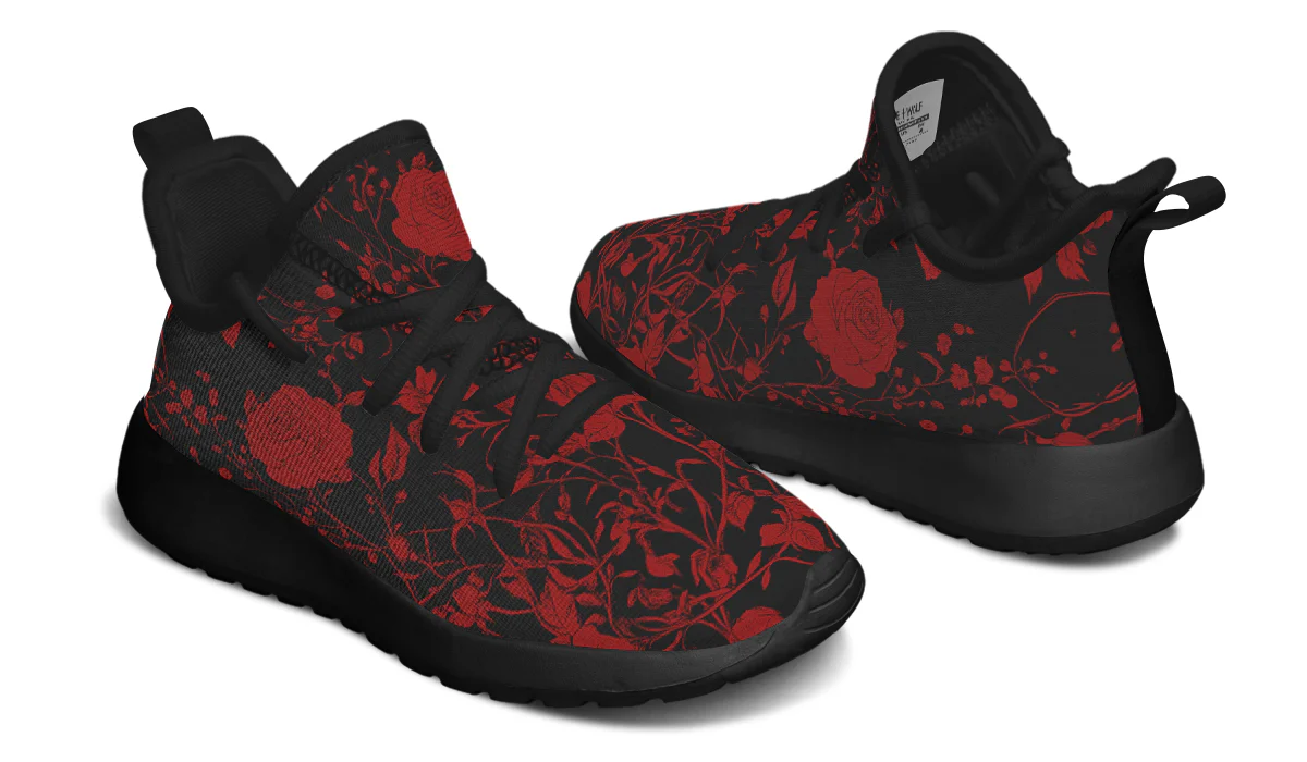Blood Rose Romance Kids Sneakers - Image 4