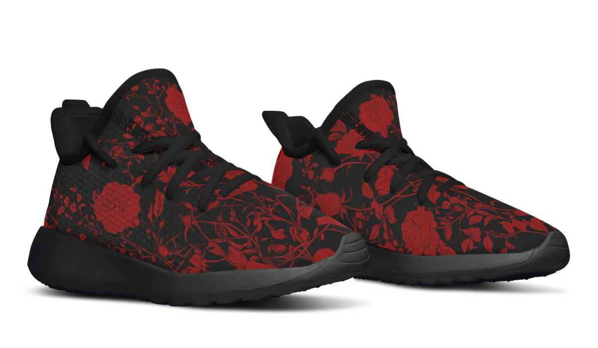 Blood Rose Romance Kids Sneakers - Image 6