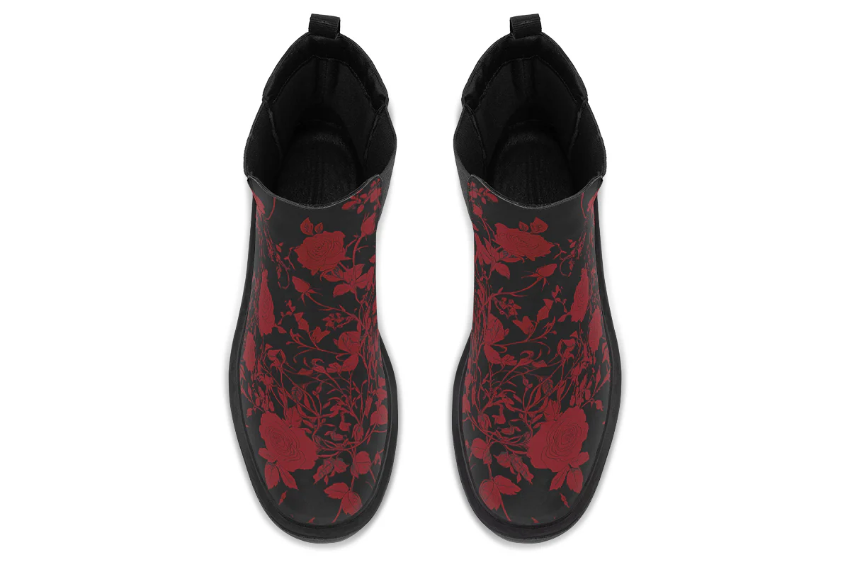 Blood Rose Romance Platform Chelsea Boots - Image 8