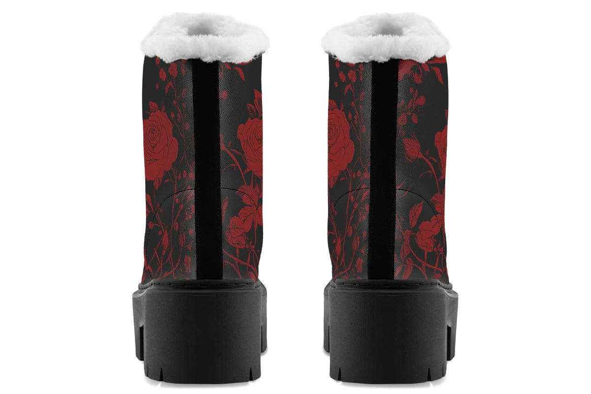 Blood Rose Romance Platform Winter Boots - Image 6