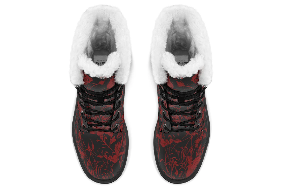 Blood Rose Romance Platform Winter Boots - Image 8