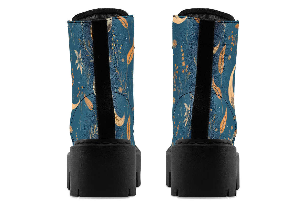 Blue Moonlit Botanica Platform Boots - Image 6