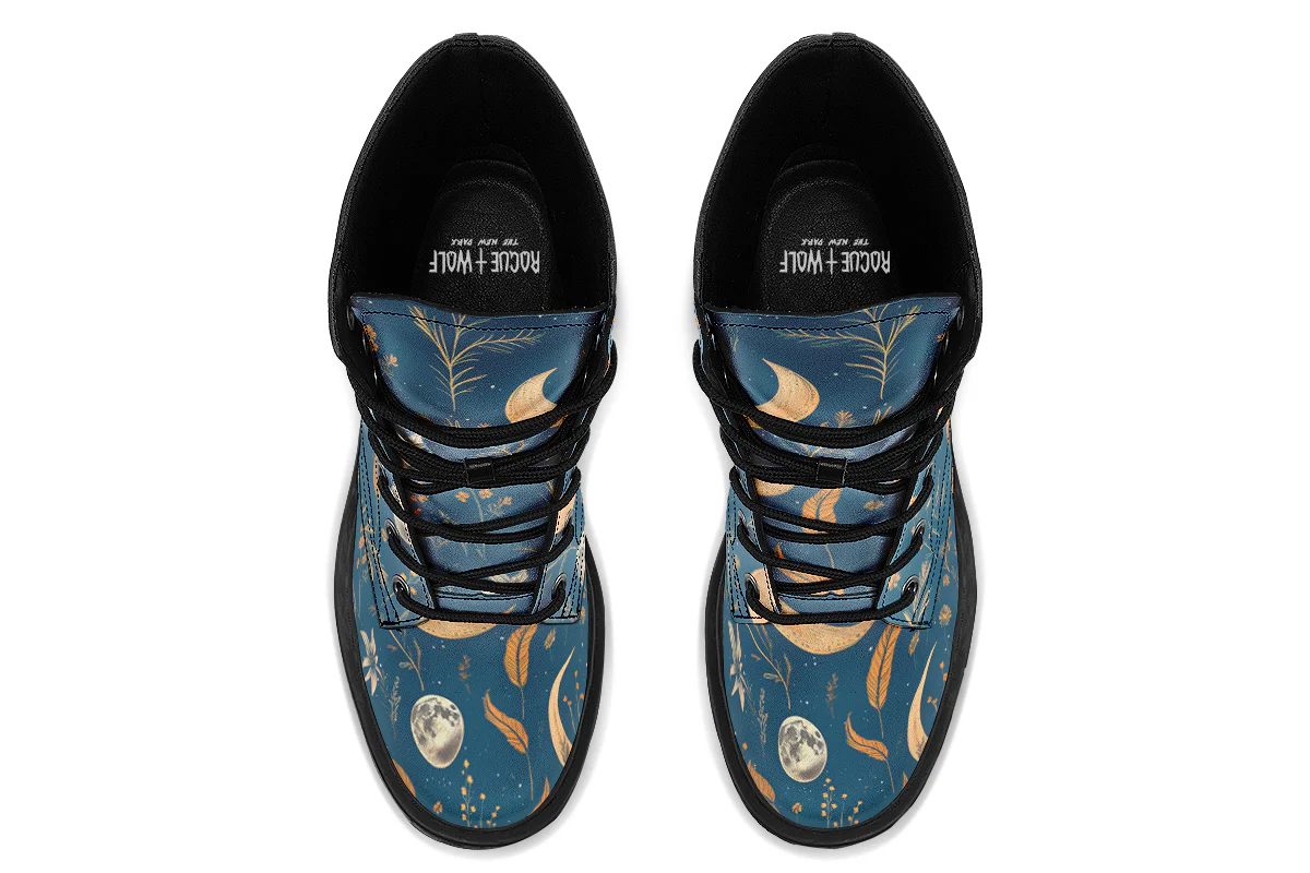 Blue Moonlit Botanica Platform Boots - Image 8