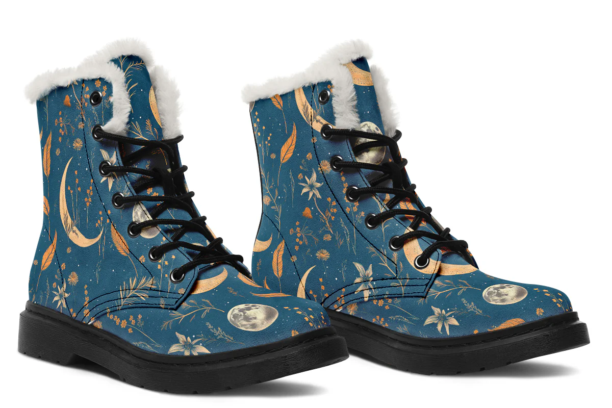 Blue Moonlit Botanica Winter Boots - Image 6