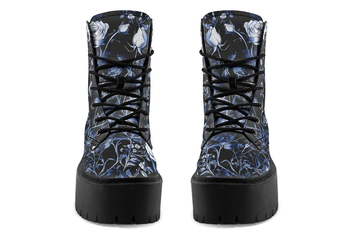 Blue Rose Romance Platform Boots - Image 7