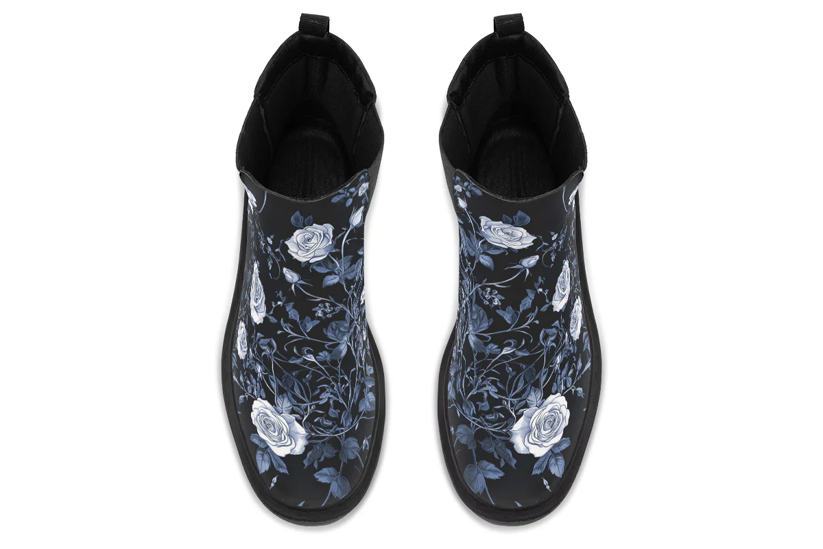 Blue Rose Romance Platform Chelsea Boots - Image 8