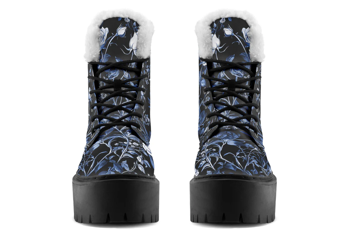 Blue Rose Romance Platform Winter Boots - Image 7