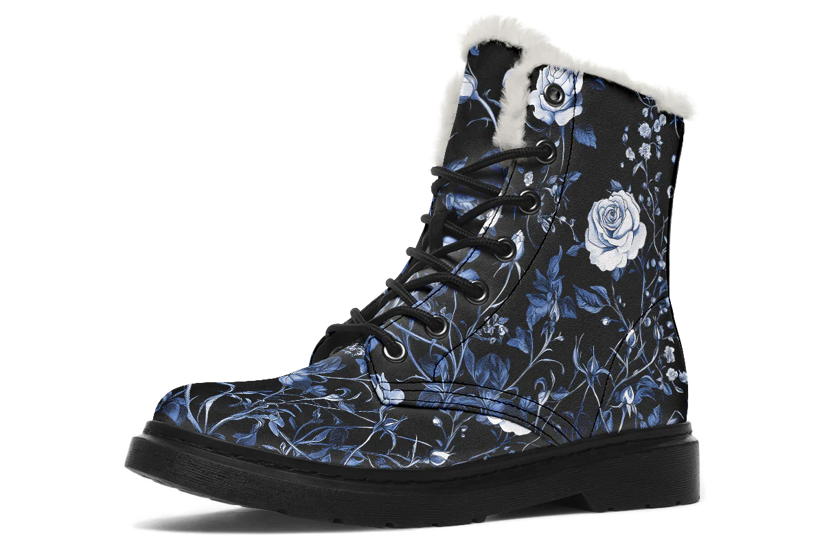 Blue Rose Romance Winter Boots