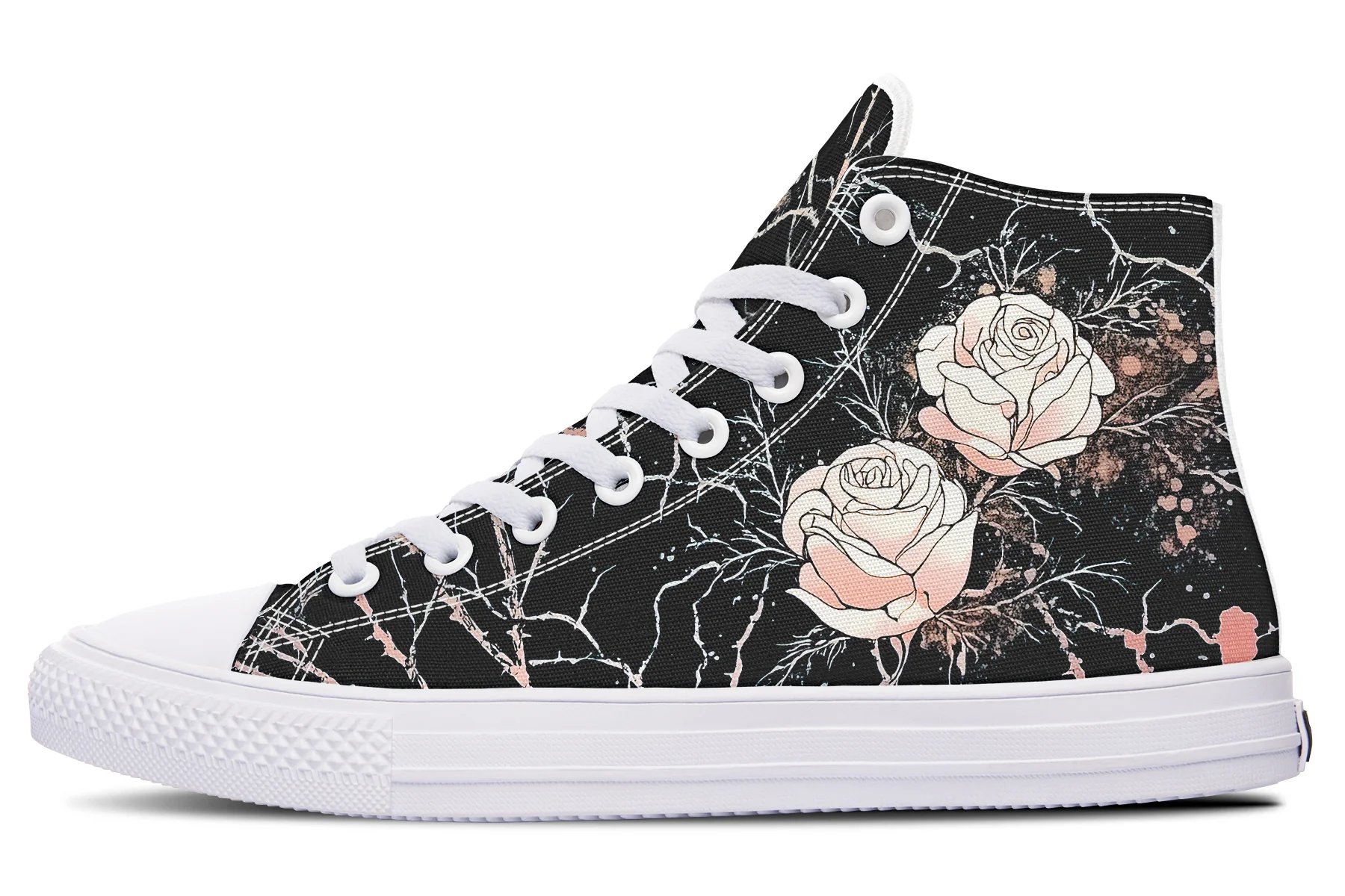 Blush Kintsugi Rose High Tops - Image 10