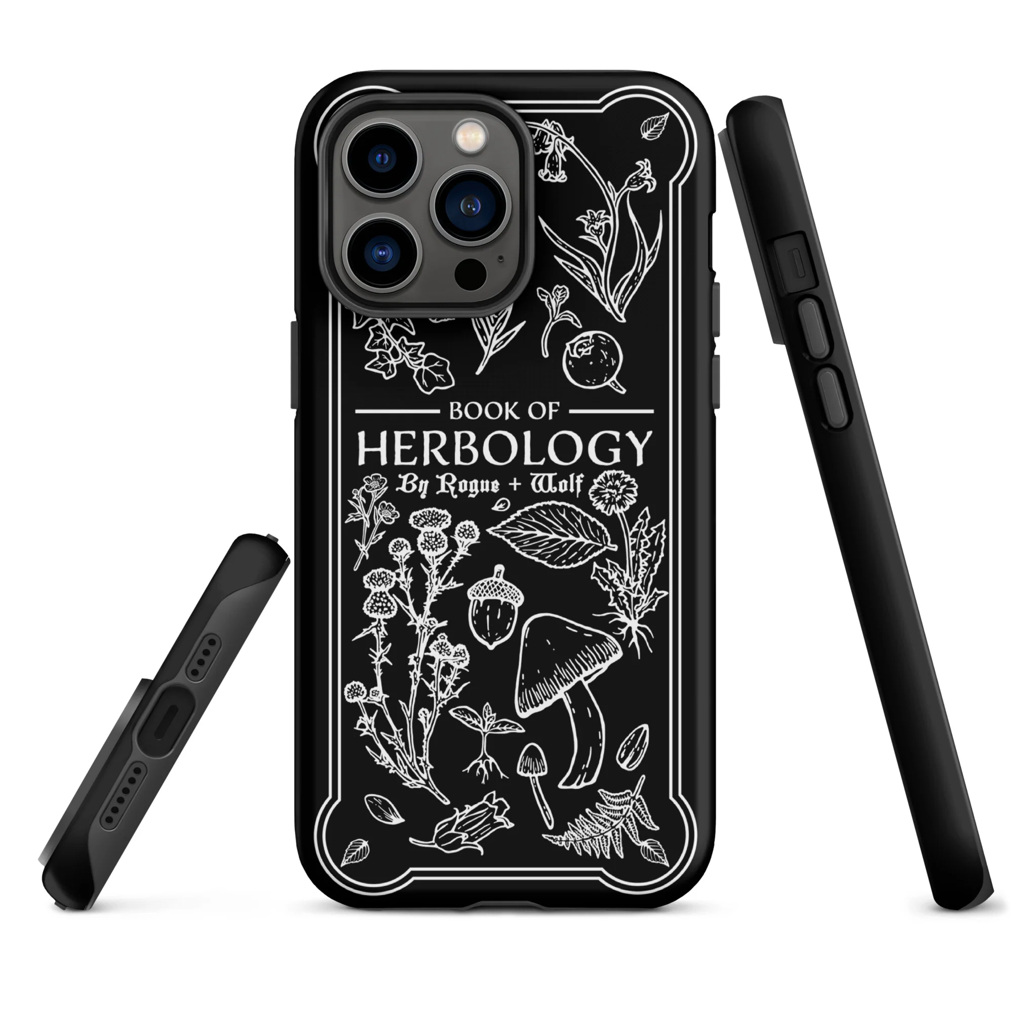 Book of Herbology B&W Tough Phone Case for iPhone - Image 17