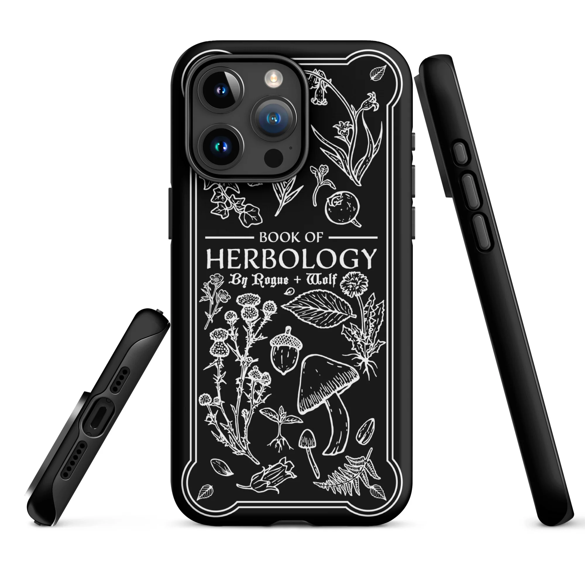Book of Herbology B&W Tough Phone Case for iPhone - Image 21