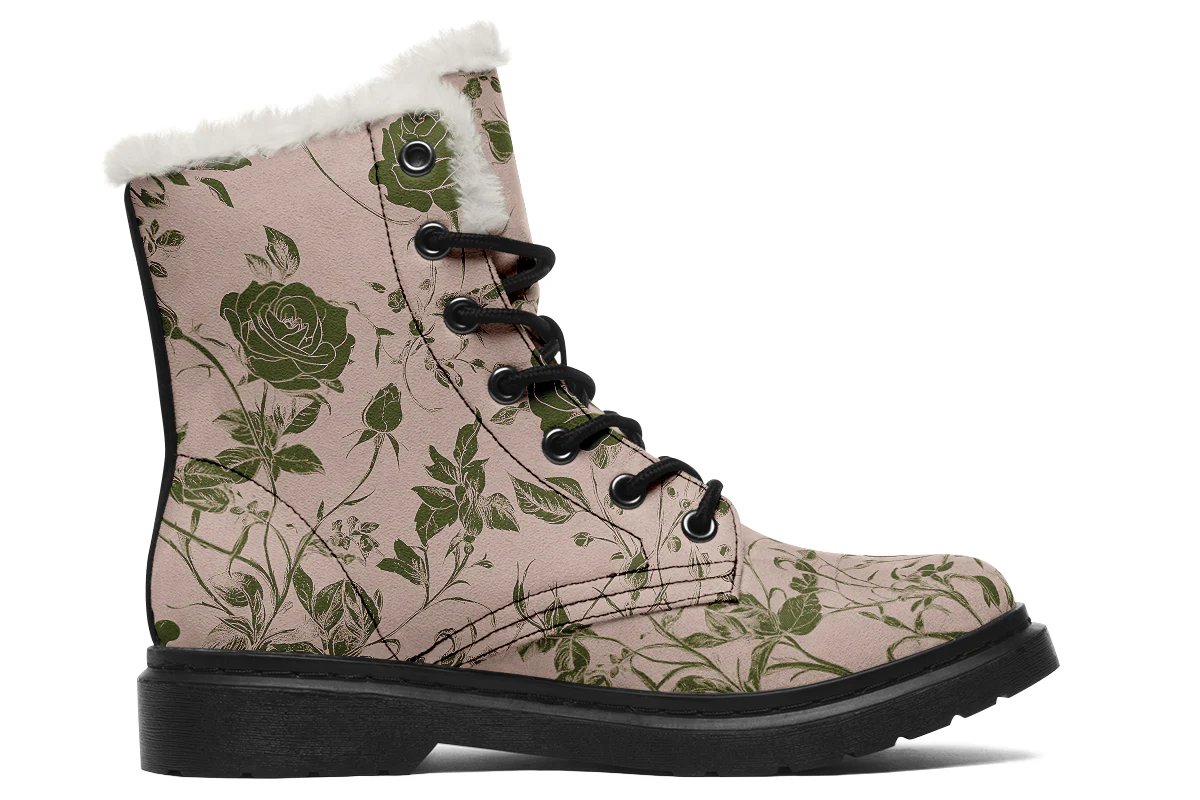 Budding Blood Rose Romance Winter Boots - Image 2