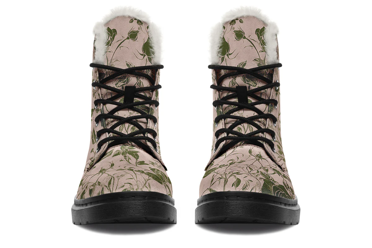 Budding Blood Rose Romance Winter Boots - Image 3