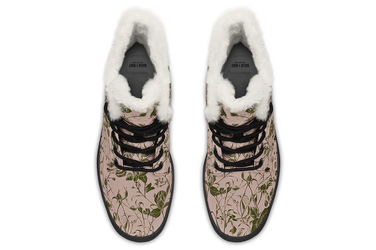 Budding Blood Rose Romance Winter Boots - Image 7