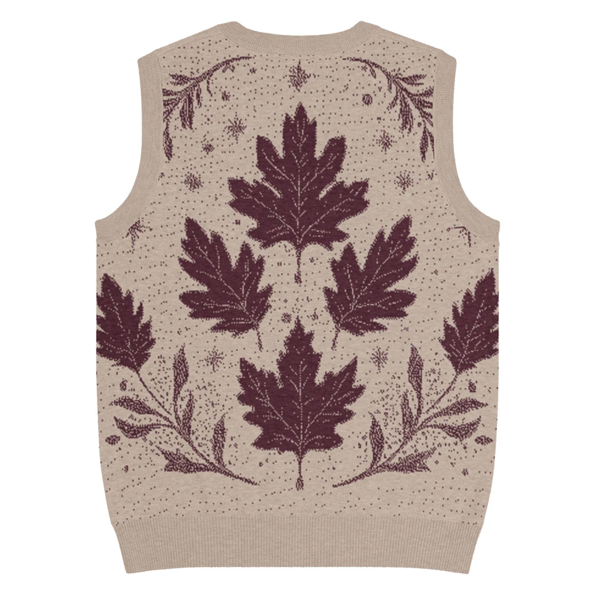 Burgundy Autumnalis Knitted Vest - Image 3