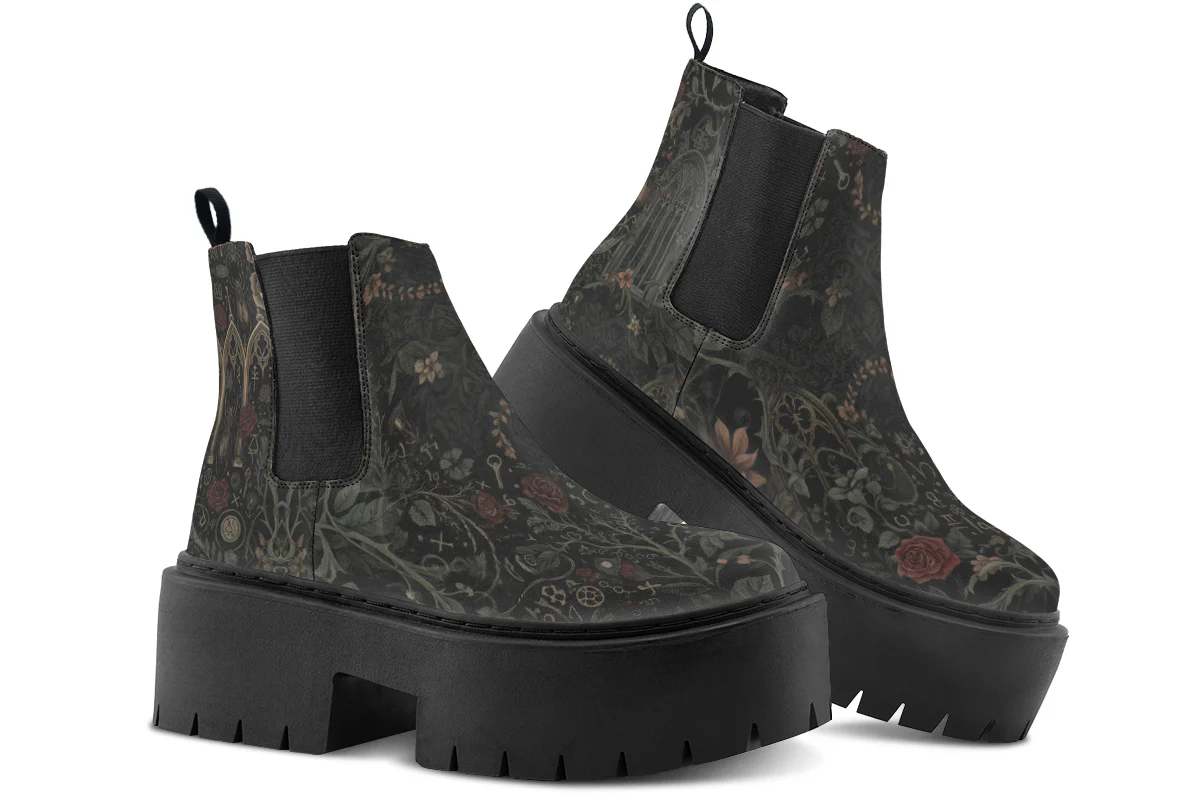 Cathedral of Thorns Platform Chelsea Boots - Image 4
