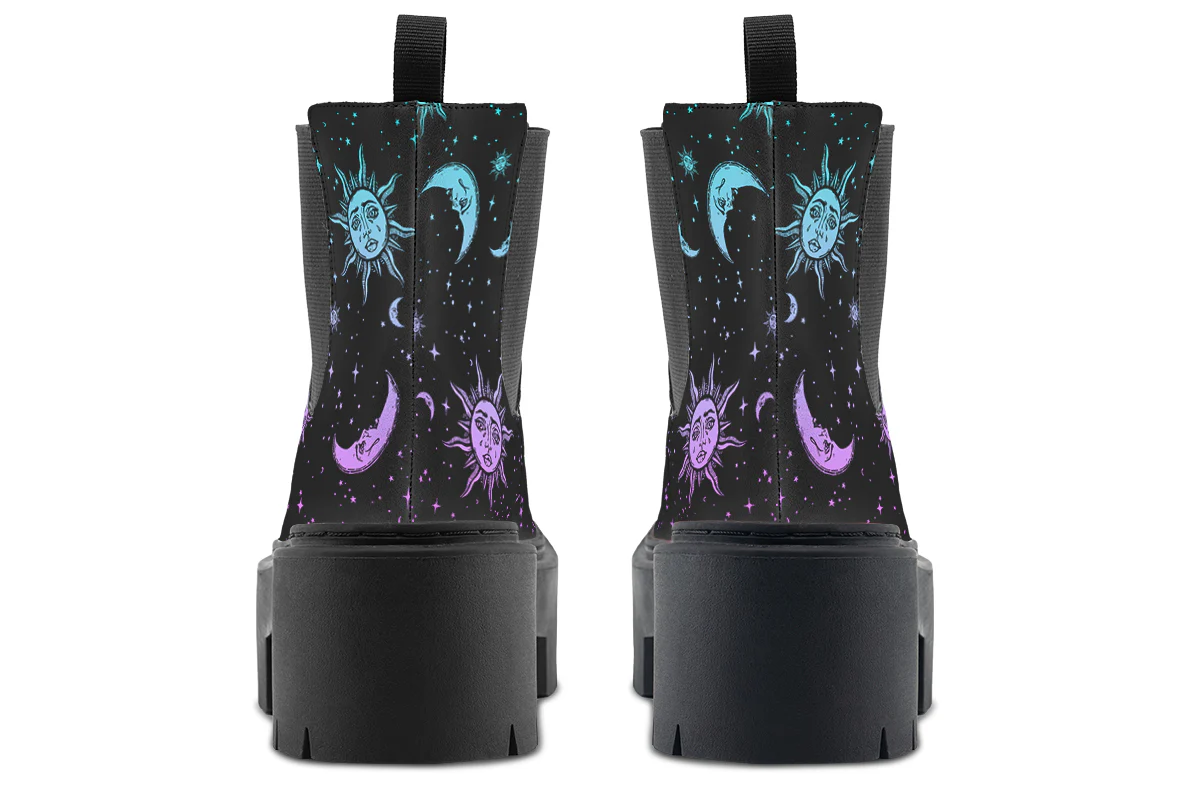 Celestial Pastel Platform Chelsea Boots - Image 6