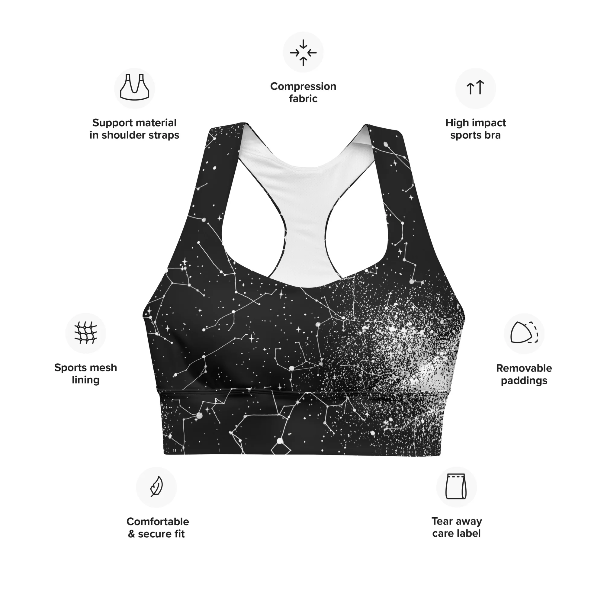 Constellation Longline Sports Bra - Image 2