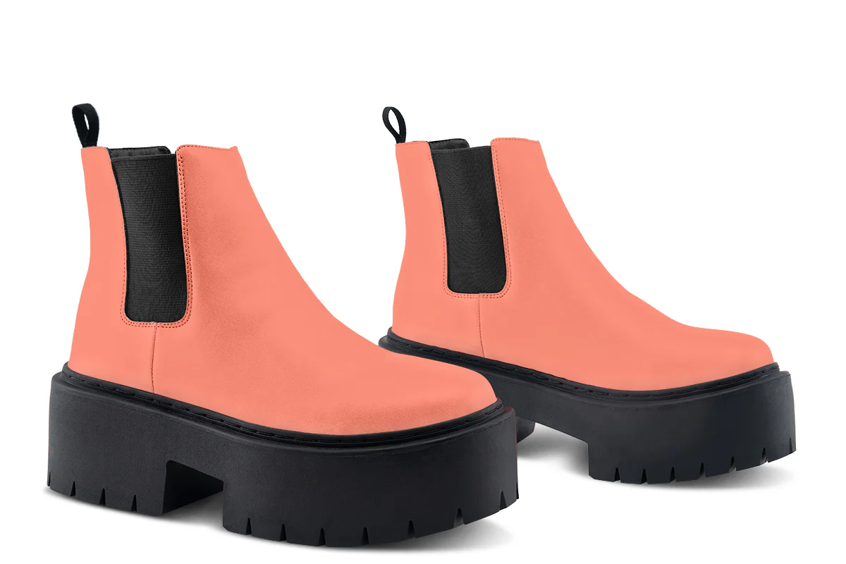 Coral Blush Platform Chelsea Boots - Image 5