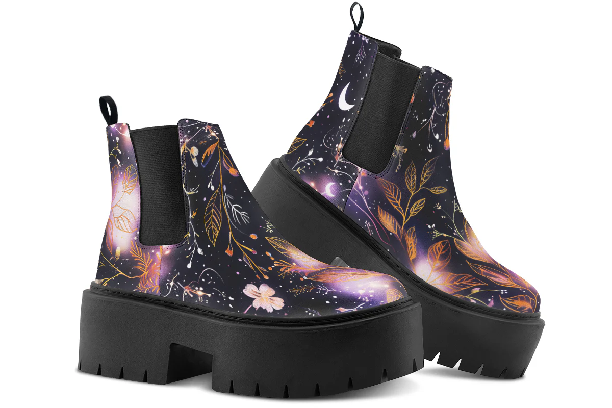Cosmic Petals Platform Chelsea Boots - Image 4