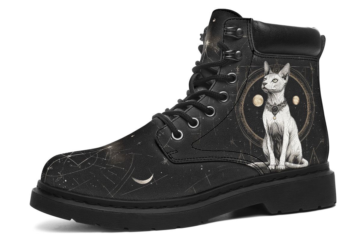 Cosmic Sphynx Cat Classic Boots - Image 2